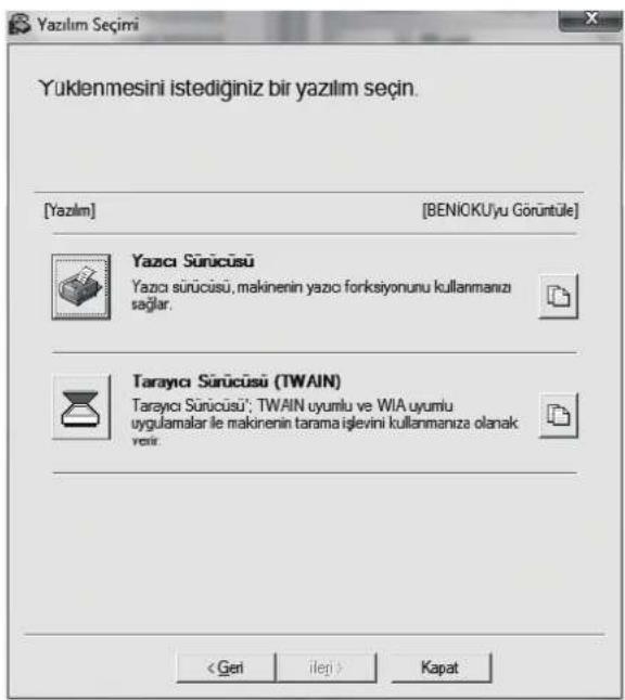 SHARP AR-6023N - "Yazıcı Sürücüsü" düğmesine tıklayın. - 1