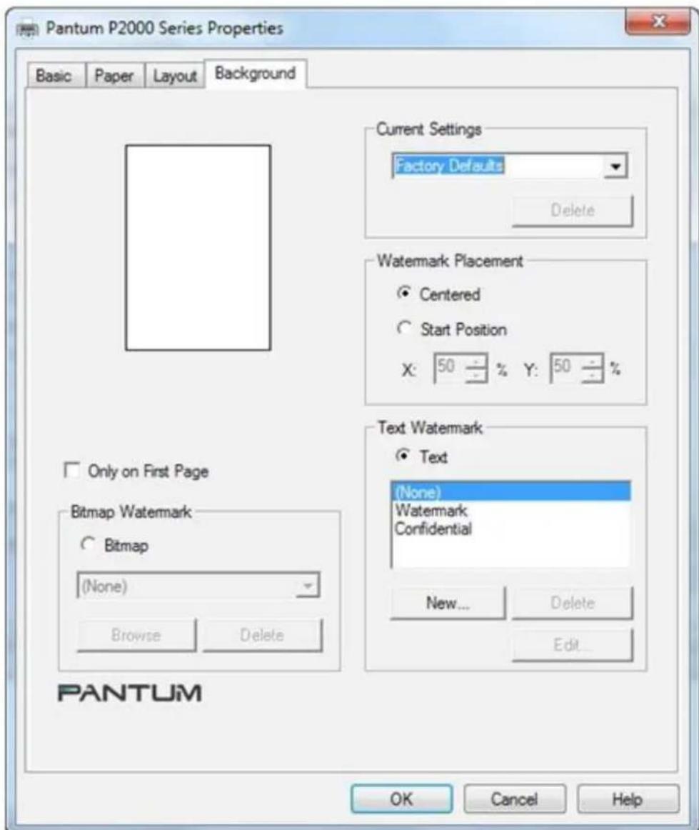 PANTUM P2000 - Yazıcı sürücü ayarlarını arka planda kullanma - 1