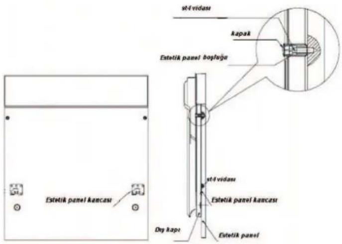 st-4 vidasi kapak Estetik panel boşluja st-4 vidasi Estetik panel kancası Dry kapı Estetik panel