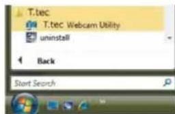T.tec T.tec Webcam Utility uninstall Back Start Search