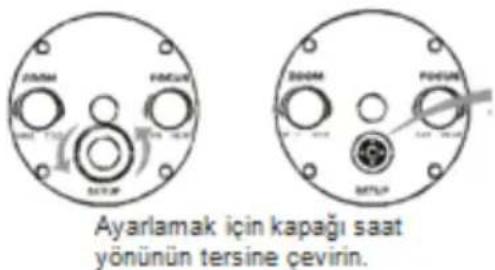 AYARLAMAK için kapağı saat yönünün tersine çevirin.