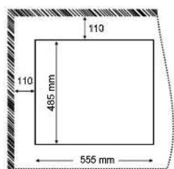 110 110 485 mm 555 mm