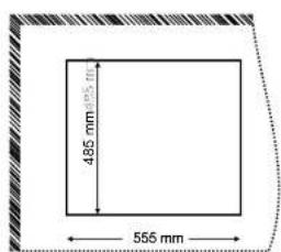 485 mm 555 mm