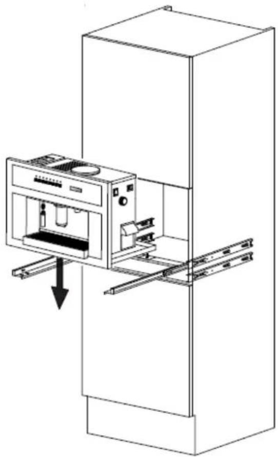 FRANKE FCM 380 CS FA XS - Makine ve çekmecenin mobilya içerisinde kurulması - 2