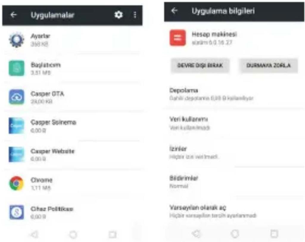 Casper Via M2 - Uygulama Yönetimi - 1