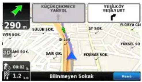 KUCUKCEKMECE YANYOL YESILKÖY YESILYURT 290 m SULUN SOK. AY SOK. FLORYA CAI WER.SOK. D:100 3D TAMI.SOK. SAIR.GIK. EKSINAR SOK. YÜKSEL SO 00:02 1.2 km Bilinmeyen Sokak Heng
