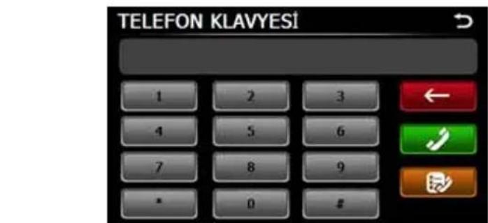 TELEFON KLAVYESI 1 2 3 ← 4 5 6 7 8 9 * 0 #