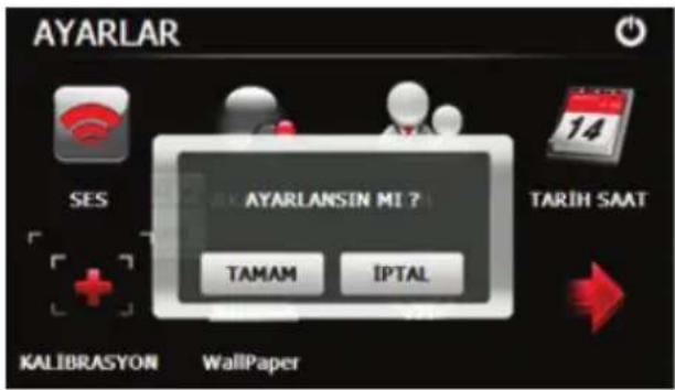 AYARLAR TES AYARLANSIN MI ? TAMAM IPTAL TARIH SAAT KALIBRASYON WallPaper