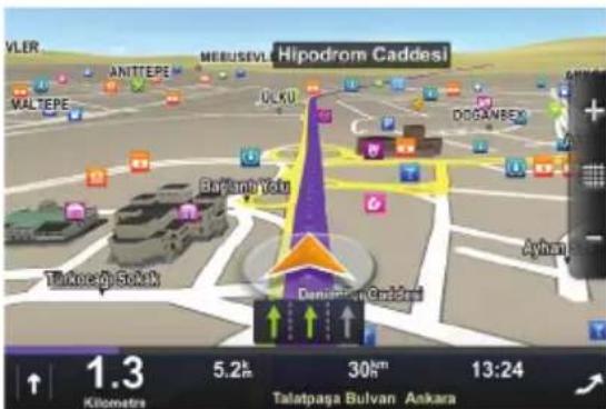VLER ANITTEPE MERUSEVL Hipodrom Caddesi MALTEPE OLKU DOGANBEX Bagiarah Yolu Ayban Tukoresh Solek Deninikan Gaddesi 1.3 5.2m 30km 13:24 Kilometre Talatpaga Bulvan Ankara
