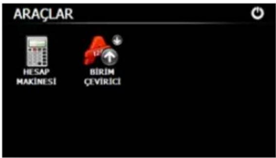 ARAÇLAR HESAP MAKİNESİ BİRİM ÇEVİRİCİ