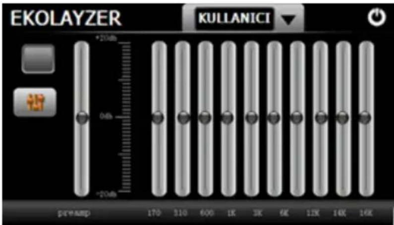 EKOLAYER KULLANICI +20db 04b -20db preamp 170 310 600 1K 3K 6K 12K 14K 16K