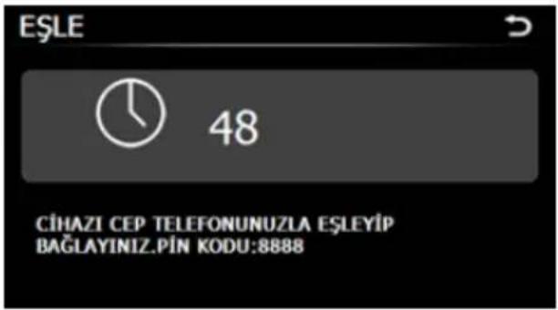 EŞLE 48 CİHAZI CEP TELEFONUNUZLA EŞLEYİP BAĞLAYINIZ.PİN KODU:8888