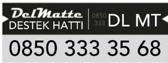 DelMatte 0850 DL MT DESTEK HATTI 333 0850 333 35 68
