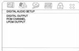 DIGITAL AUDIO SETUP DIGITAL OUTPUT PCM CHANNEL LPCM OUTPUT