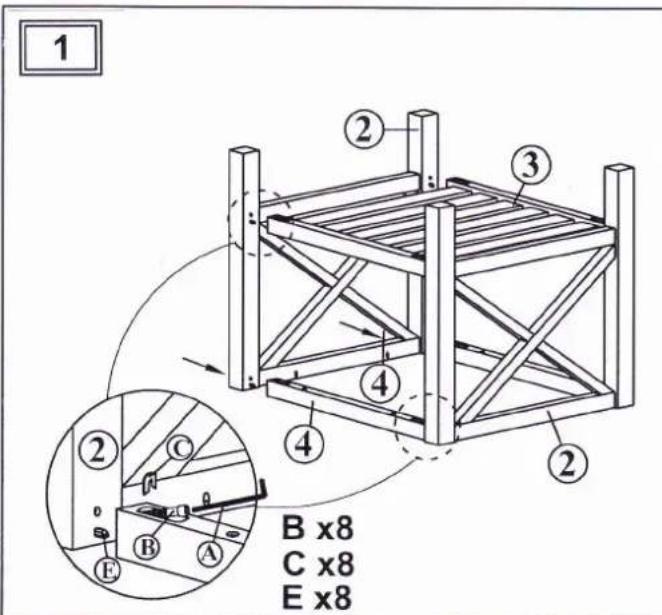 1 ② ③ ④ ④ ② ② B x8 C x8 E x8