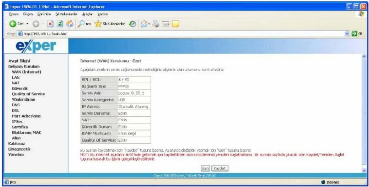 Exper EWM-01 - PPPoE Modem Kurulumu - 6