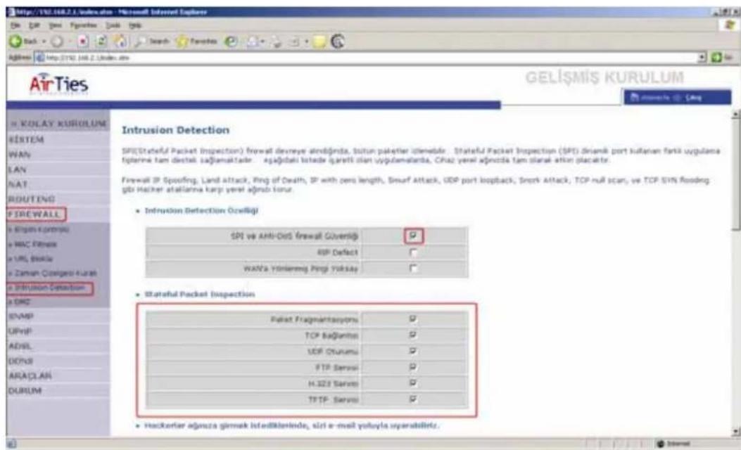 http://10.168.2.1/index.htm - Microsoft Internet Explorer Back Search Favorites Search Favorites Address: http://10.168.2.1/index.htm GELİŞMİŞ KURULUM INTRUSION DETECTION SPX(Stableful Packet Inspection) firewal devreye etredişinde, tutun palletir ümlerdeir. Stateful Packet Inspection (SPT) driamik port kullanan farkı uygulama tojlerme tam detakı sağlansaktalar - asjağateli lista ileşli olan uyugulamarda, Chaz yerei ajngda tam planal atkin placatir. Firewal IP Spoofing, Land Attack, Ring of Death, IP with pens length, Snurf Attack, UDP port loopback, Snork Attack, TCP null scan, ve TCP SYN Rooding gibi Hacker atalianna karpı yerei ajngda toruz. • Intrusion Detection Ücwillig SPI ve Anti-DotS firewal Güverüşil DSP Defact WAN's Yorlarin meg Penge Yaksay Stateful Packet Inspection Pukat Fragmantanyonu TCP Sadgarinu UDF Oluanu FTP Servizi H.323 Servizi TFTP Servizi • Hackerlar ajunza girmak istedliklerinde, sirti e-mail yolukyla uparasilihirz.