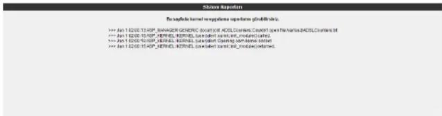AirTies Air 5650 - Sistem Raporları - 1