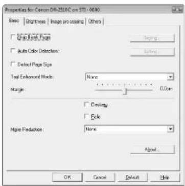 CANON ImageFORMULA 101 - Canon DR-serisi tarayıcının ayarlar iletişim kutusunu açmak için [More] [Daha] düğmesine tıklayın. - 1