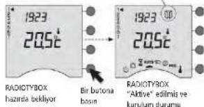 1923 20.5c RADIOTYBOX hazında bekliyor Bir butona basın 1923 20.5c RADIOTYBOX Aktive edilmis ve kurulum durumu