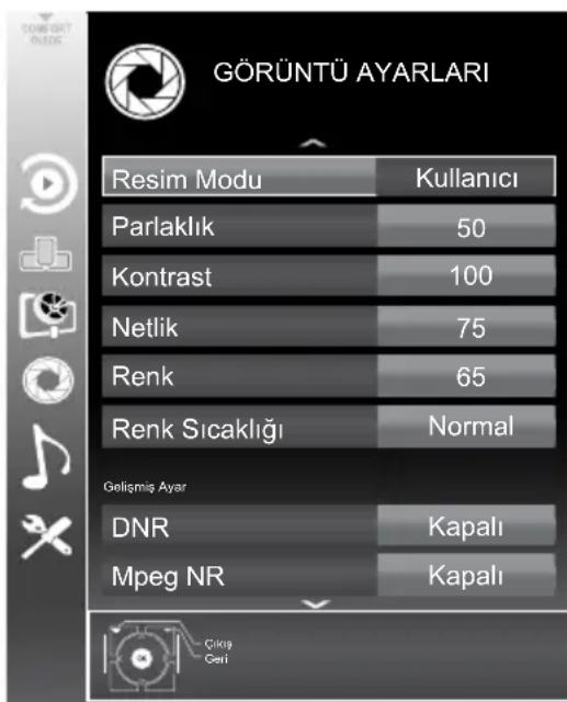 Arçelik A32-LEG-5B - Görüntü ayarlarının yapılması - 1