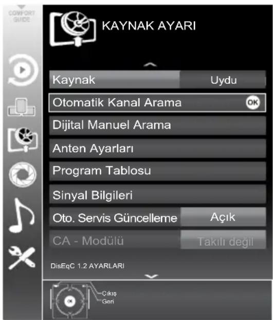 Arçelik A32-LEG-5B - Uydu bağlantı tüm dijital kanalların otomatik olarak ayarlanması - 1