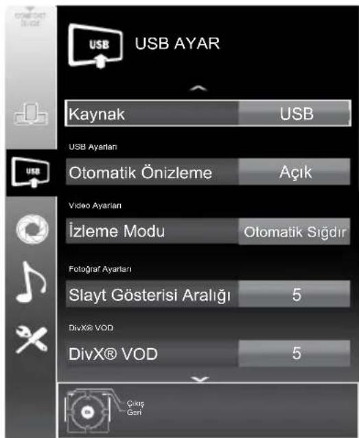 Arçelik A32-LEG-5B - USB ayarları - 1