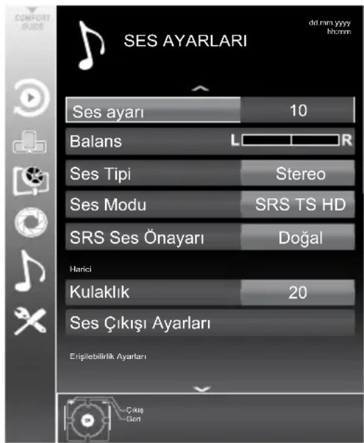 Arçelik A32-LEG-5B - Ses ayarlarının yapılması - 1