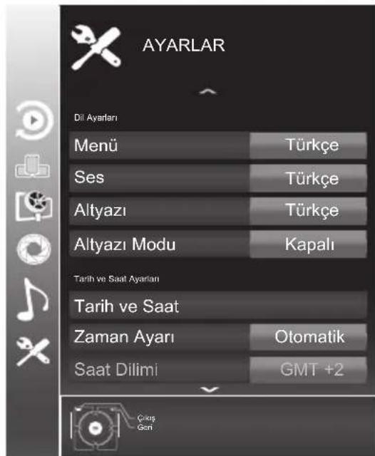Arçelik A32-LEG-5BS - Ayarlar menüsü ayarları - 1