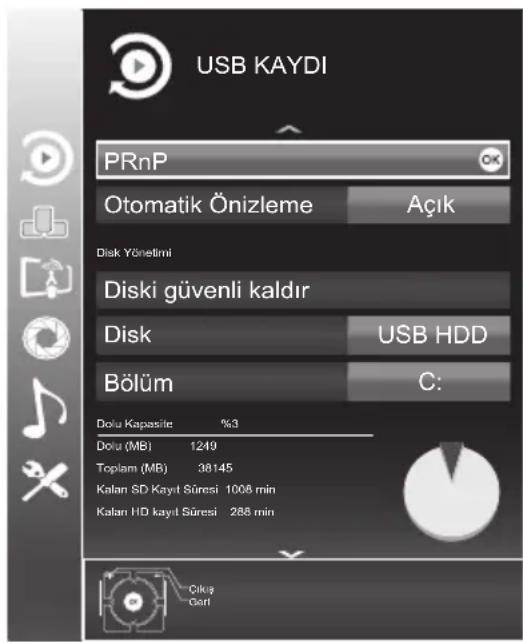 Arçelik A32-LEG-5BS - USB Kayıt ayarları - 1