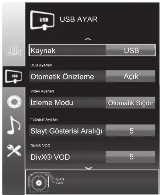 Arçelik A32-LEG-5BS - USB ayarları - 1