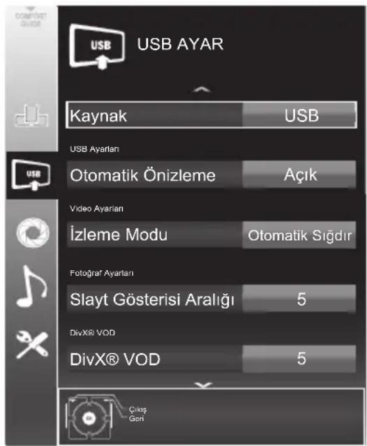 Arçelik A32-LEG-5W - USB ayarları - 1
