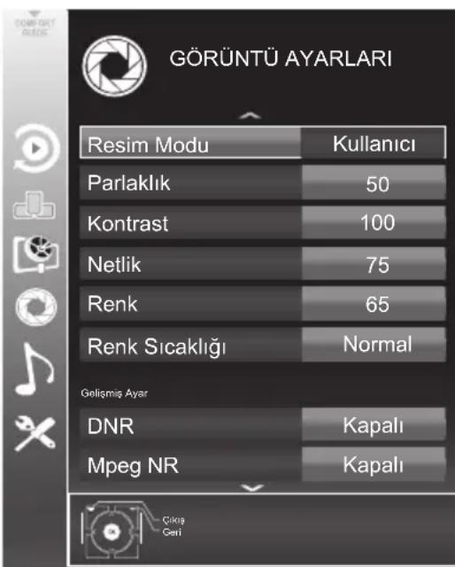 Arçelik A32-LEG-5W - Görüntü ayarlarının yapılması - 1