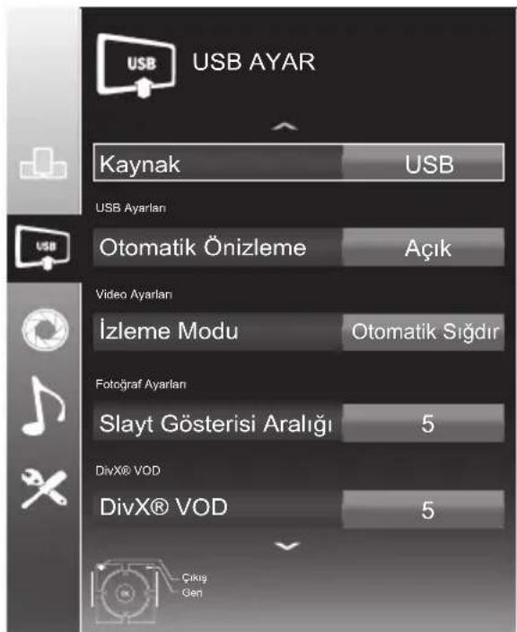 Arçelik A32-LEP-6WV - USB ayarları - 1