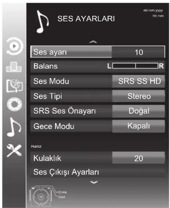 Arçelik A32-LEP-6WV - Ses ayarlarının yapılması - 1