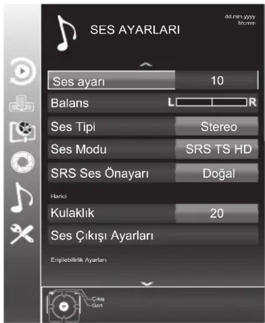 Arçelik A42-LEP-6B - Ses ayarlarının yapılması - 1