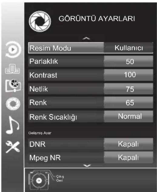Arçelik A42-LEP-6B - Görüntü ayarlarının yapılması - 1