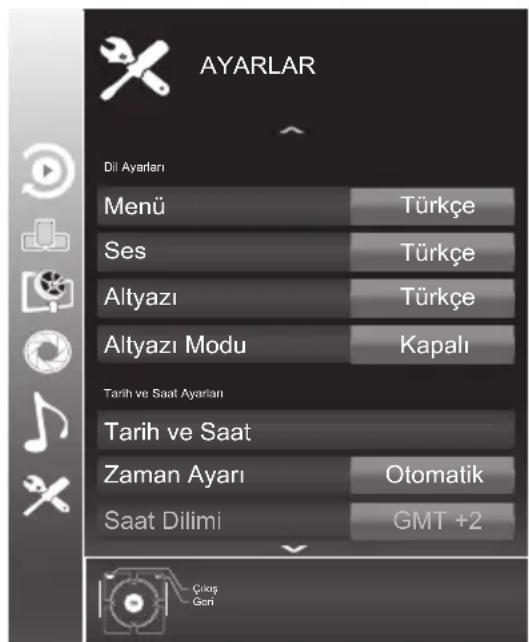Arçelik A42-LEP-6B - Ayarlar menüsü ayarları - 1