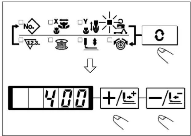 JUKI LK-1903AN - Maksimum dikiş hızı sınırının ayarlanması - 1