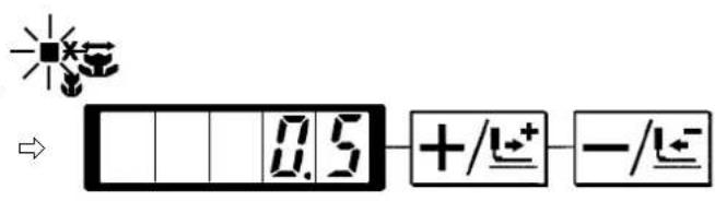 0.5 +/←+ -/←-