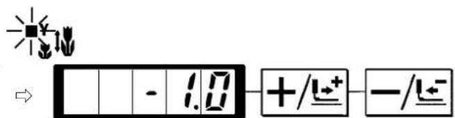 → - 1.0 +/←+ -/←-