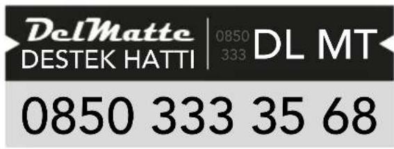 DelMatte 0850 DL MT DESTEK HATTI 333 0850 333 35 68