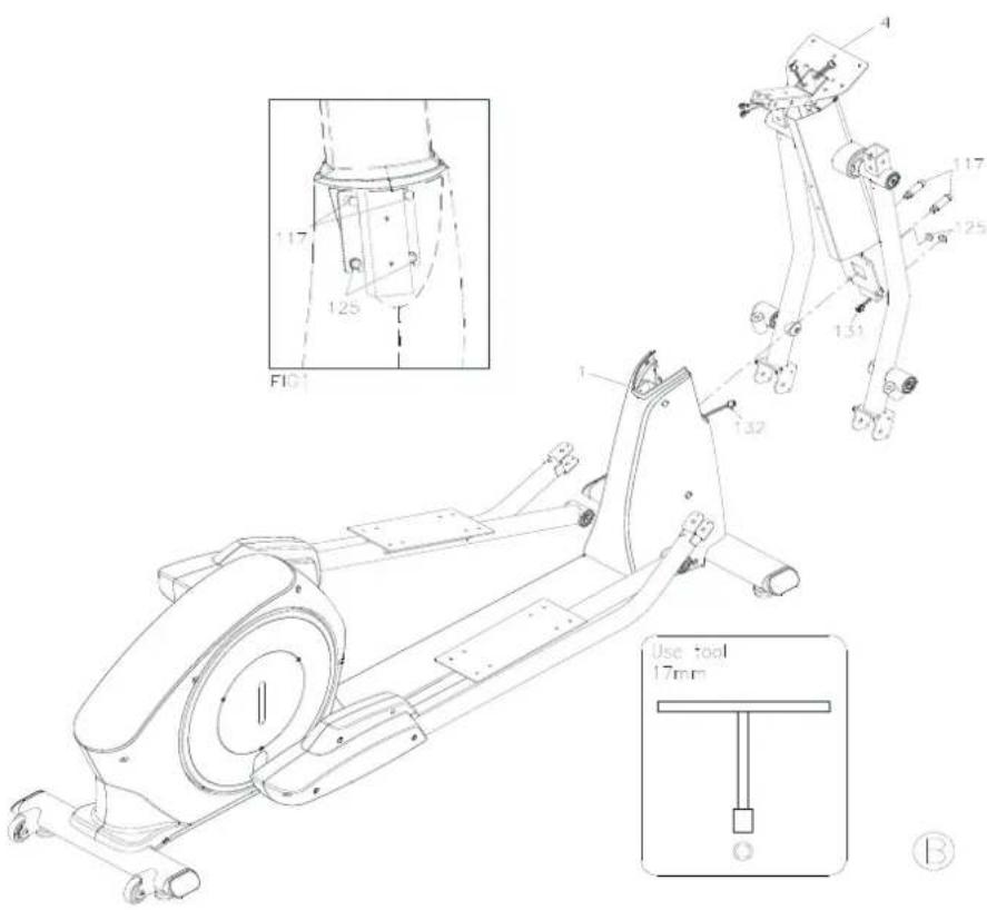 117 125 FIC 1 132 Use tool 17mm ③