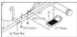 (45) Somun (44) Civara (11) Pedal (6) Pedal Ban
