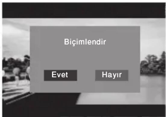 Biçimlendir Evet Hayır