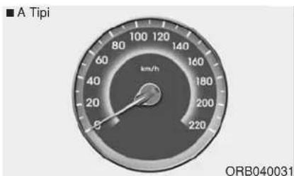 ■ A Tipi 80 100 120 140 60 160 40 180 20 200 6 220 km/h ORB040031