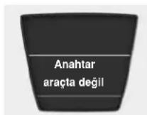 HYUNDAI Accent Blue (2014) - LCD (varsa) ekranda uyarı Anahtar araçta değil - 1