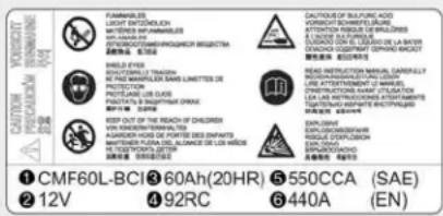 CAFCAM VORRIGENT CAFCAM 1 CMF-60L-BCI ③ 60Ah(20HR) 550CCA (SAE) 2 12V 492RC 6440A (EN) FAMMABLES LIGHT INFRACTION METHNICUM OF MACHINES ON LAYER EXTRAPEMENT PROCESSED REQUISITION LEARNER LEAVING HEALTH & LIFE EXTRAPEMENT PROCESSED FOR THE LIMITATION DE PROTECTION INTELLATION OF LAYER PROTECTION & INTEGRATION DRAIN EXTRAPEMENT PROCESSED FOR THE BEET KEEP OUT OF THE REACH OF CHADDER WITH EXTRAPEMENT PROCESSED FOR THE EXPANSION EXTRAPEMENT PROCESSED FOR THE EXTRAPEMENT PROCESSED FOR THE EXTRAPEMENT PROCESSED FOR THE EXTRAPEMENT PROCESSED FOR THE EXTRAPEMENT PROCESSED FOR THE EXTRAPEMENT PROCESSED FOR THE EXTRAPEMENT PROCESSED FOR THE EXTRAPEMENT PROCESSED FOR THE EXTRAPEMENT PROCESSED FOR THE EXTRAPEMENT PROCESSED FOR THE EXTRAPEMENT PROCESSED FOR THEY EXTRAPEMENT PROCESSED FOR THEY EXTRAPEMENT PROCESSED FOR THEY EXTRAPEMENT PROCESSED FOR THEY EXTRAPEMENT PROCESSED FOR THEY EXTRAPEMENT PROCESSED FOR THEY EXTRAPEMENT PROCESSED FOR THEY EXTRAPEMENT PROCESSED FOR THEY EXTRAPEMENT PROCESSED FOR THEY EXTRAPEMENT PROCESSED FOR THEY EXTRAPEMENT PROCESSED FOR THY EXTRAPEMENT PROCESSED FOR THY EXTRAPEMENT PROCESSED FOR THY EXTRAPEMENT PROCESSED FOR THY EXTRAPEMENT PROCESSED FOR THY EXTRAPEMENT PROCESSED FOR THY EXTRAPEMENT PROCESSED FOR THY EXTRAPEMENT PROCESSED FOR THY EXTRAPEMENT PROCESSED FOR THY EXTRAPEMENT PROCESSED FOR THY