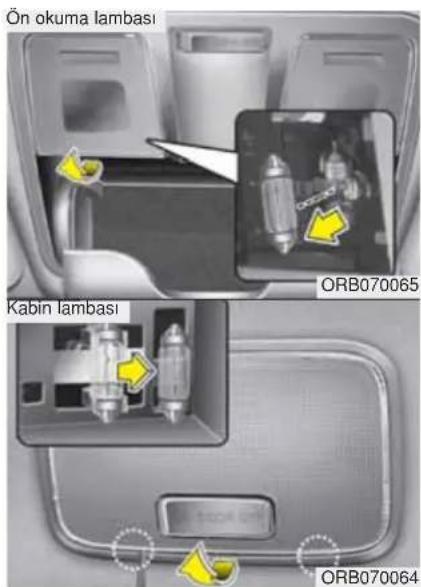 Ön okuma lambası Kabin lambası ORB070065 ORB070064