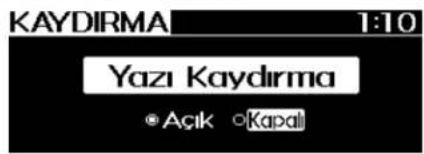 KAYDIRMA 1:10 Yazı Kaydırma • Açık • Kapalı